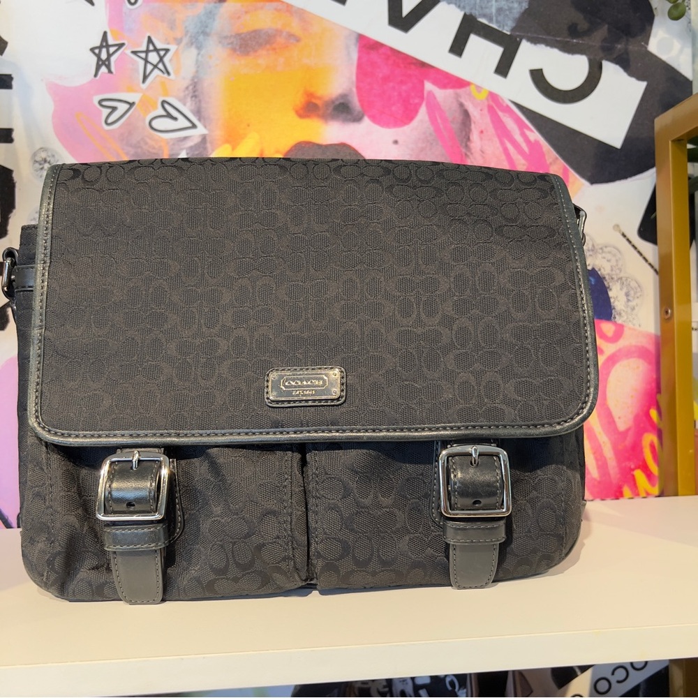 Coach Signature Messenger Bag.